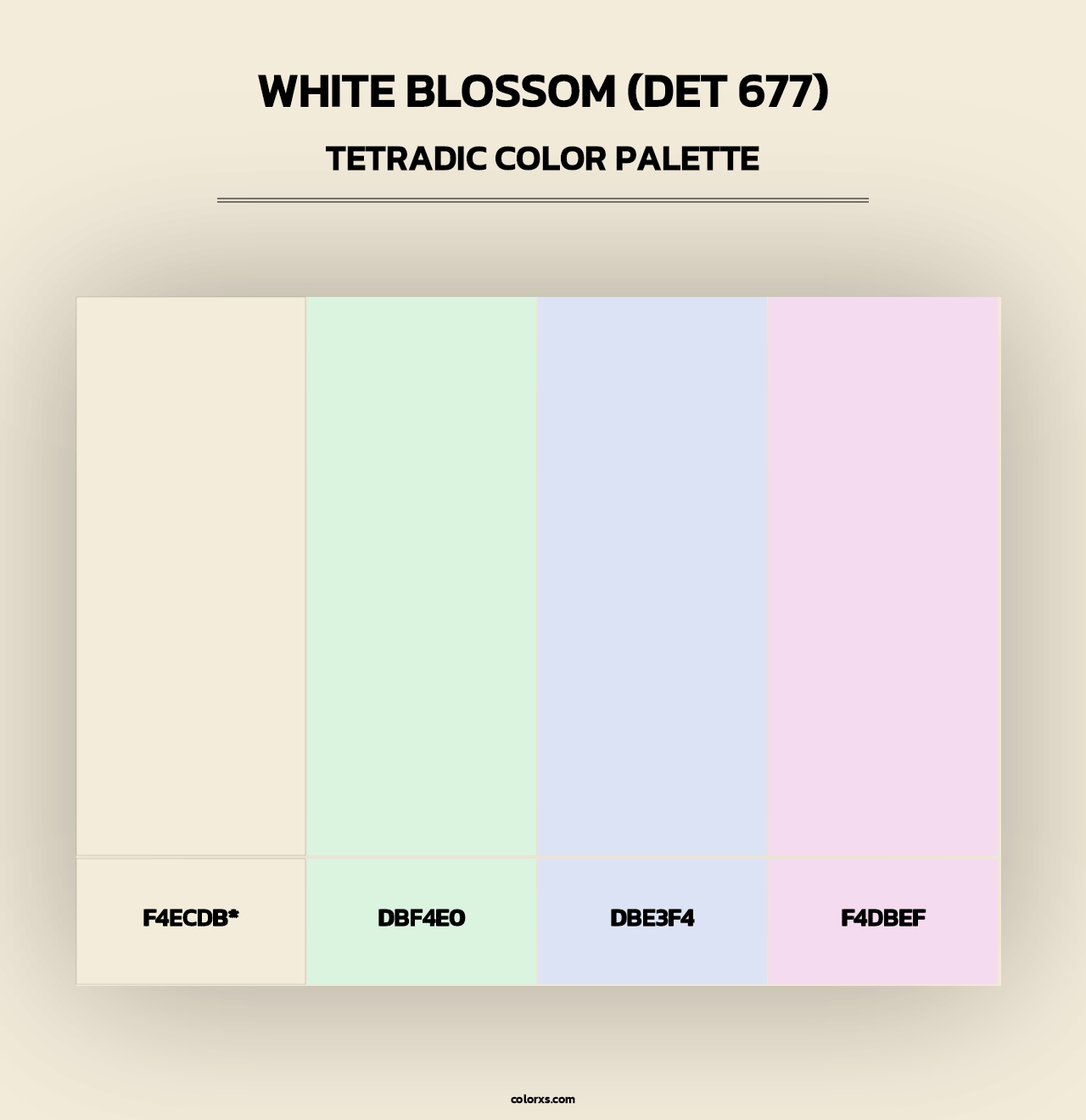 White Blossom (DET 677) - Tetradic Color Palette