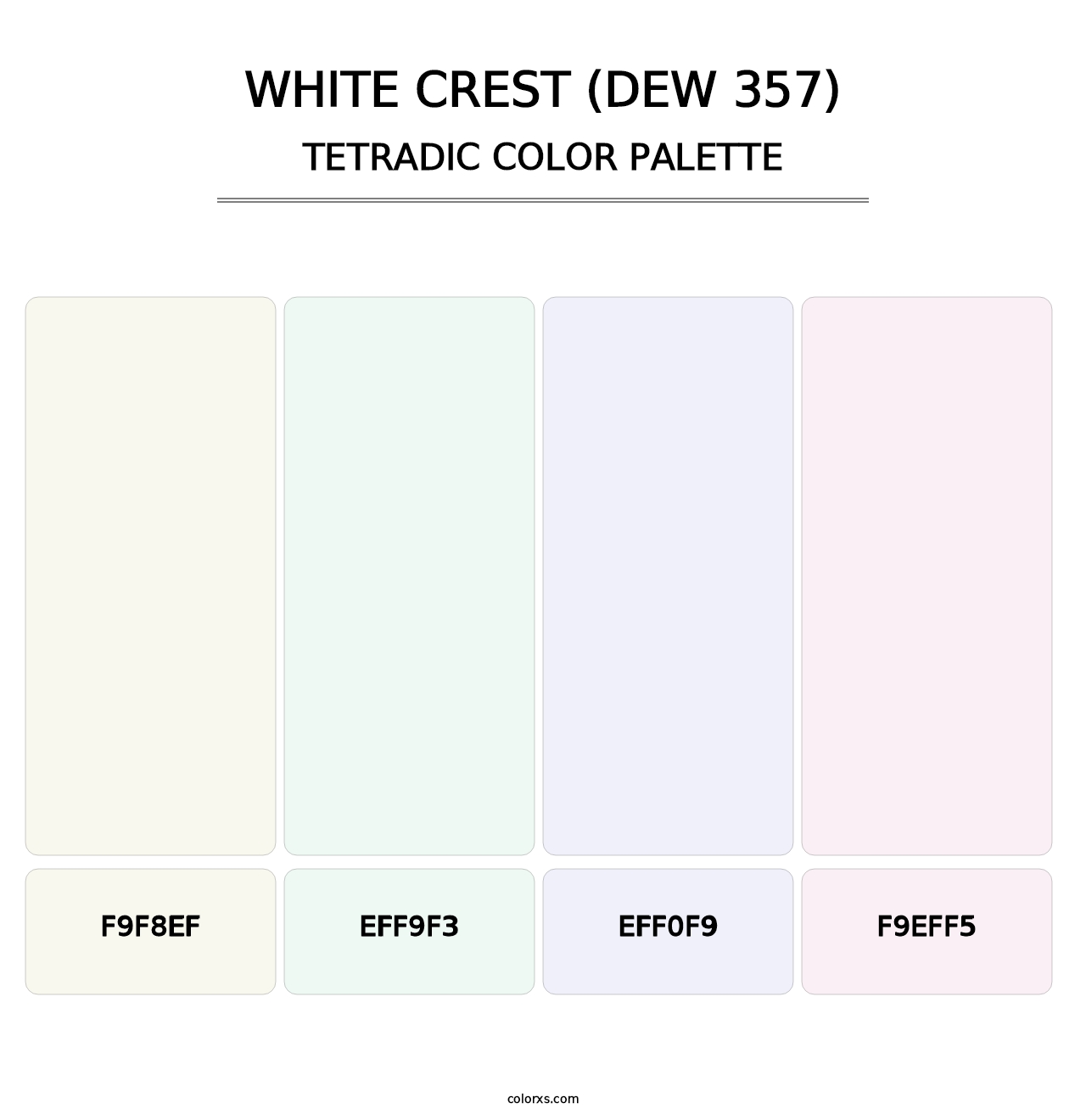 White Crest (DEW 357) - Tetradic Color Palette
