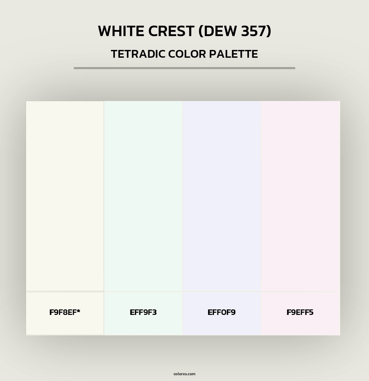 White Crest (DEW 357) - Tetradic Color Palette
