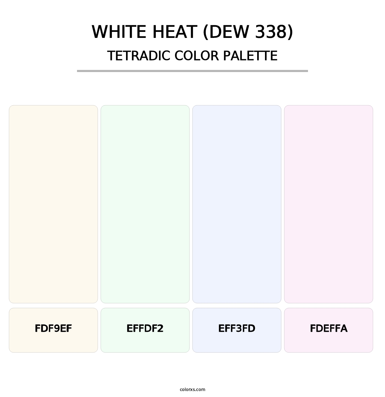 White Heat (DEW 338) - Tetradic Color Palette