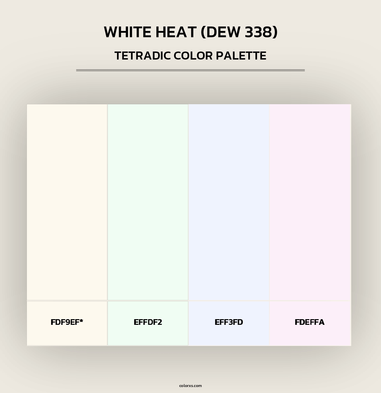 White Heat (DEW 338) - Tetradic Color Palette