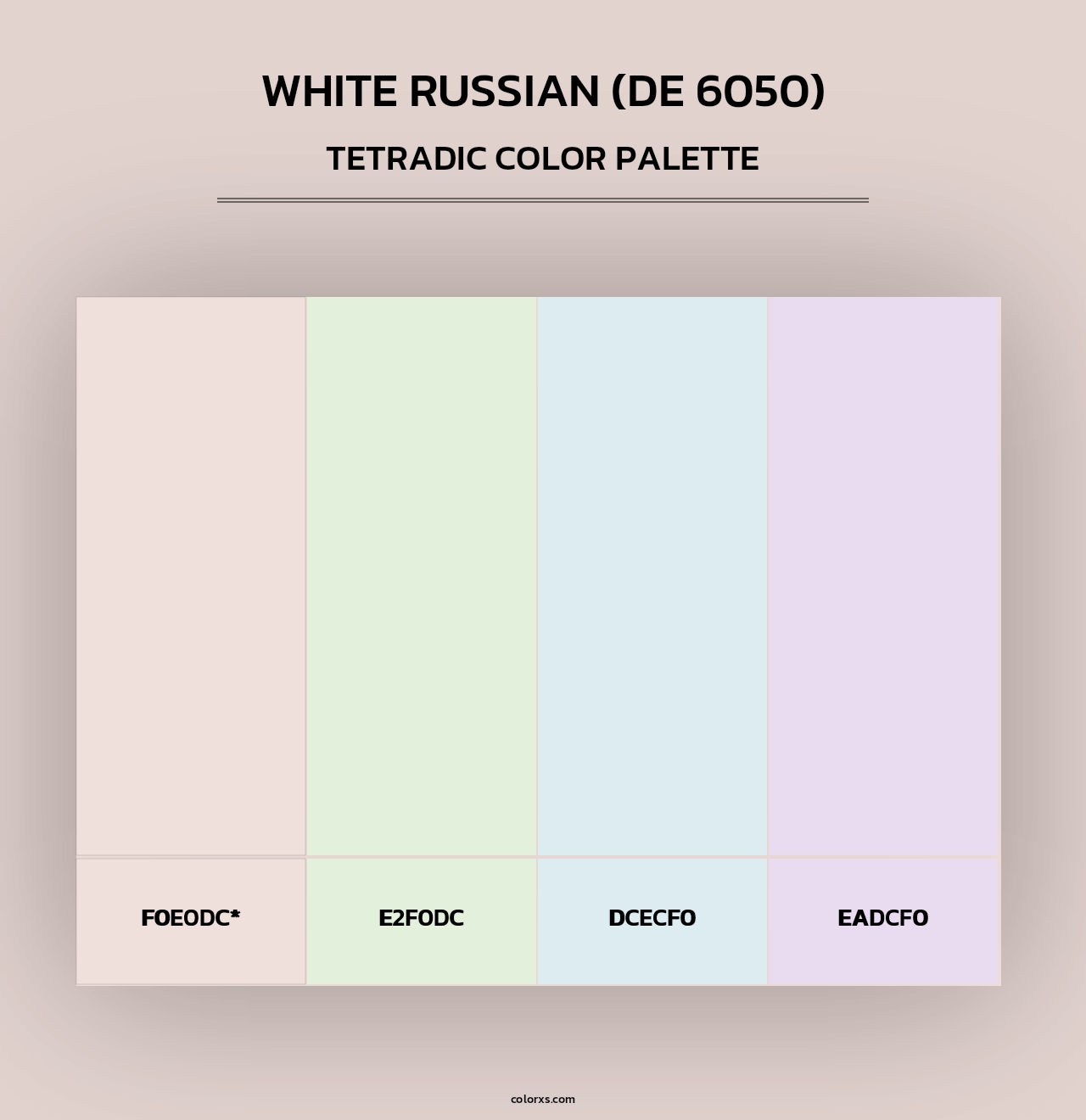White Russian (DE 6050) - Tetradic Color Palette