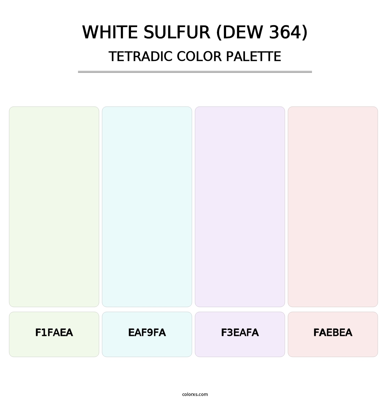 White Sulfur (DEW 364) - Tetradic Color Palette