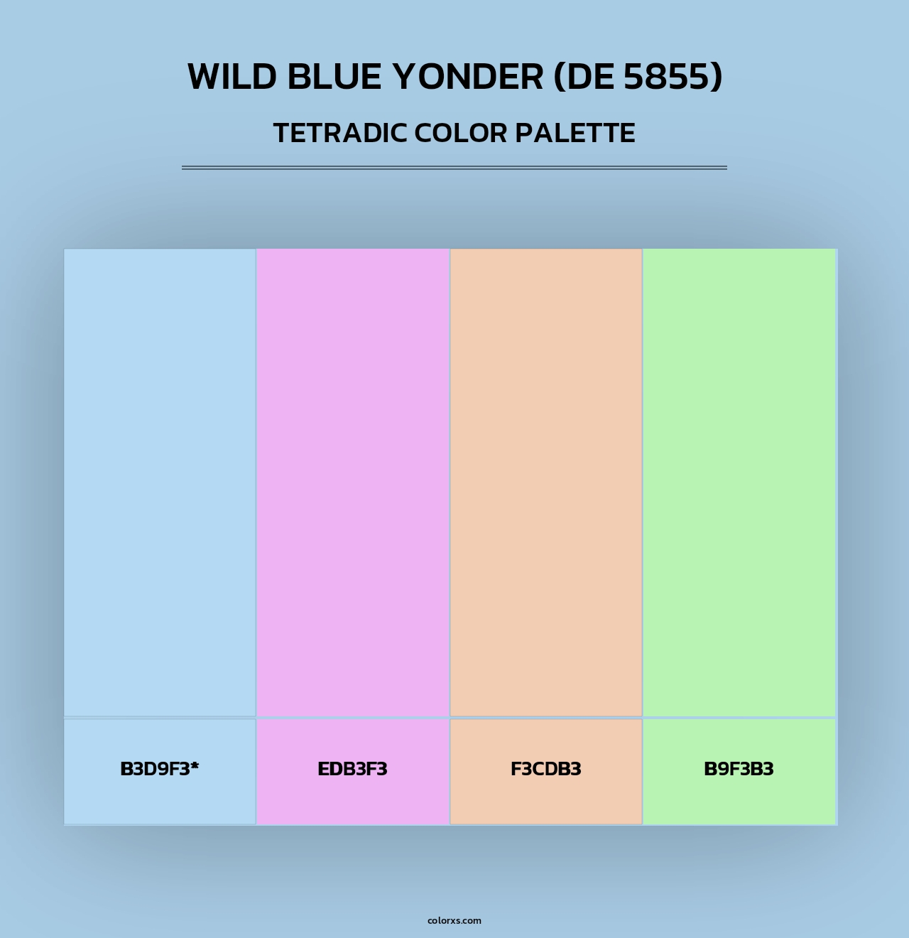Wild Blue Yonder (DE 5855) - Tetradic Color Palette