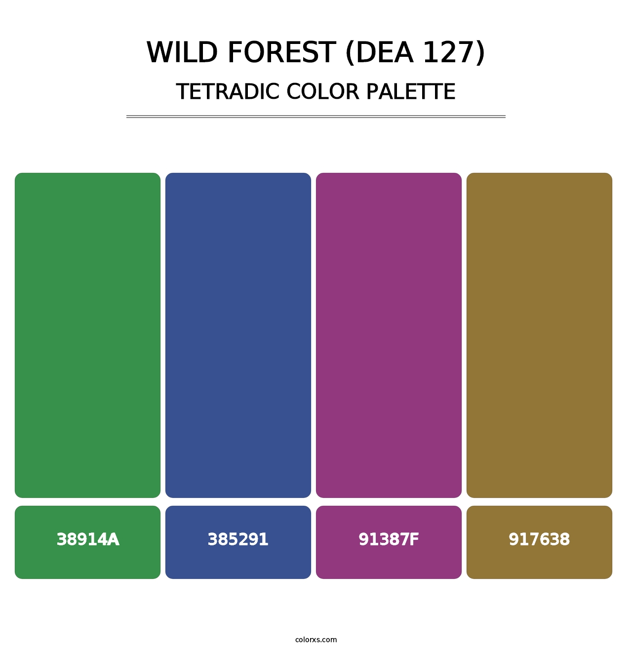 Wild Forest (DEA 127) - Tetradic Color Palette