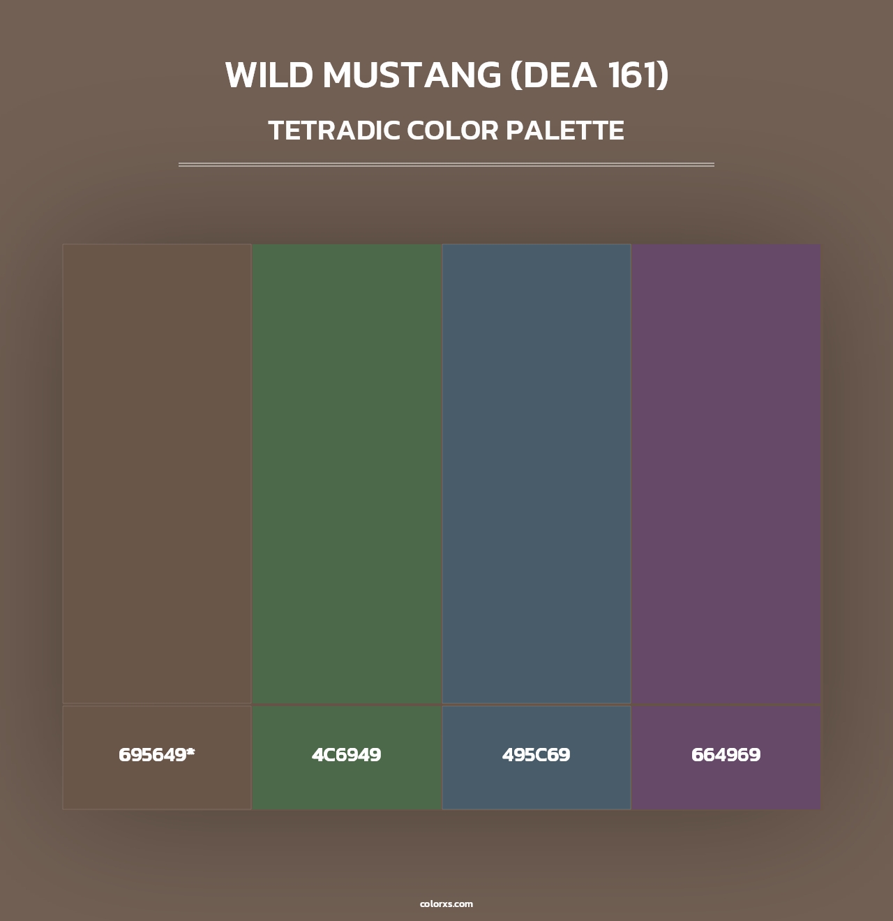 Wild Mustang (DEA 161) - Tetradic Color Palette
