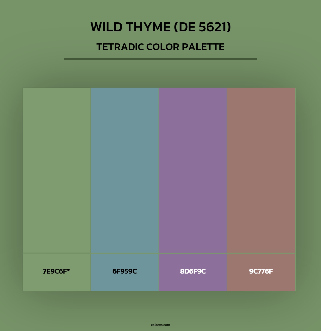 Wild Thyme (DE 5621) - Tetradic Color Palette