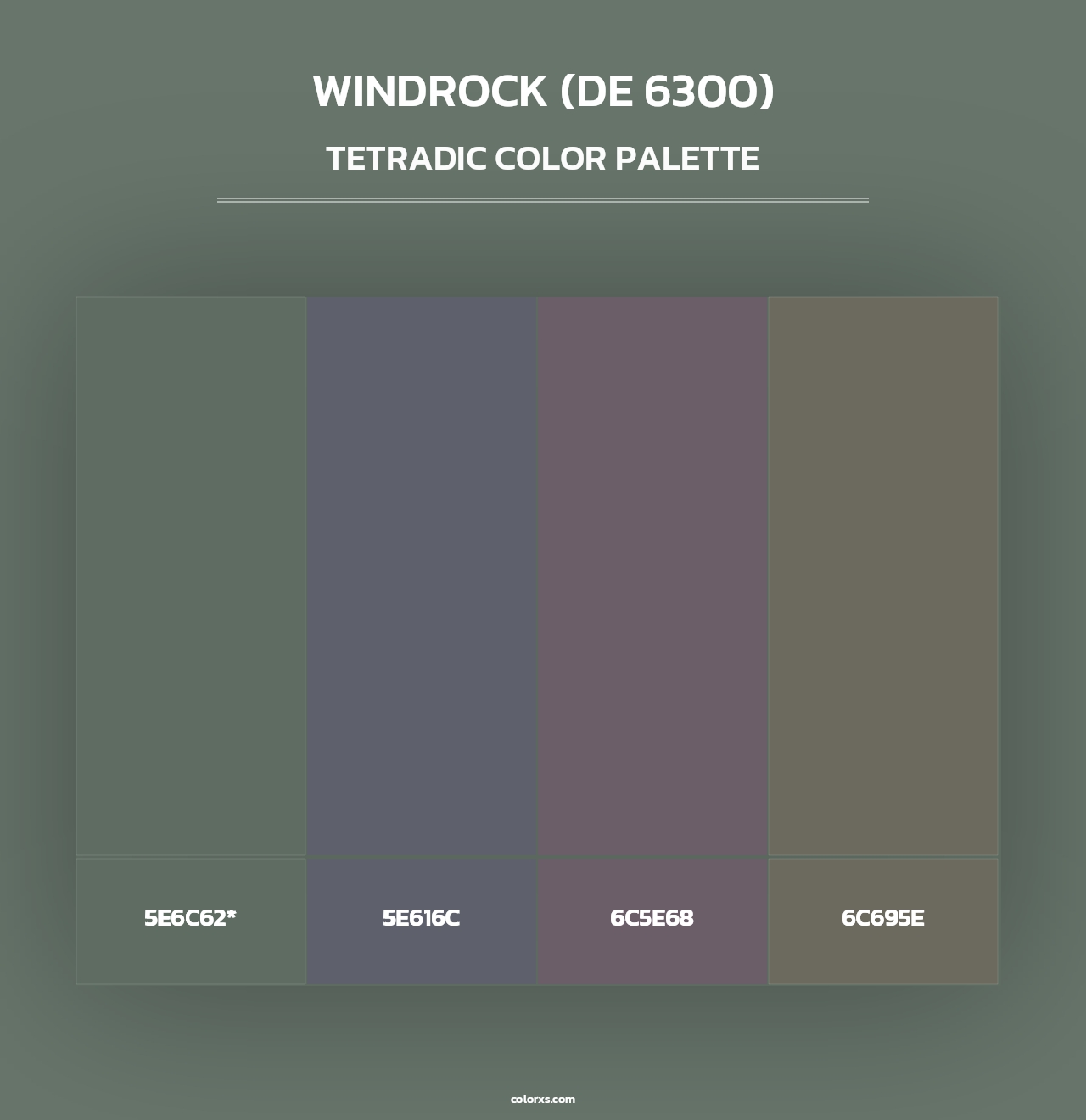 Windrock (DE 6300) - Tetradic Color Palette
