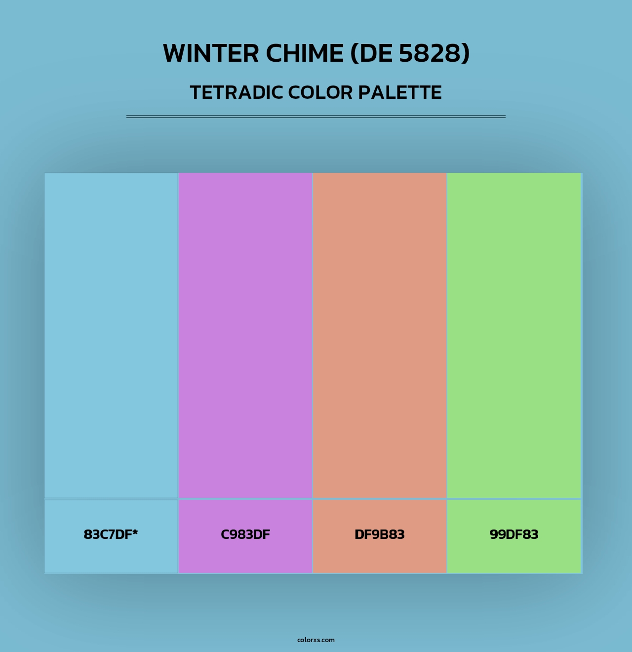 Winter Chime (DE 5828) - Tetradic Color Palette