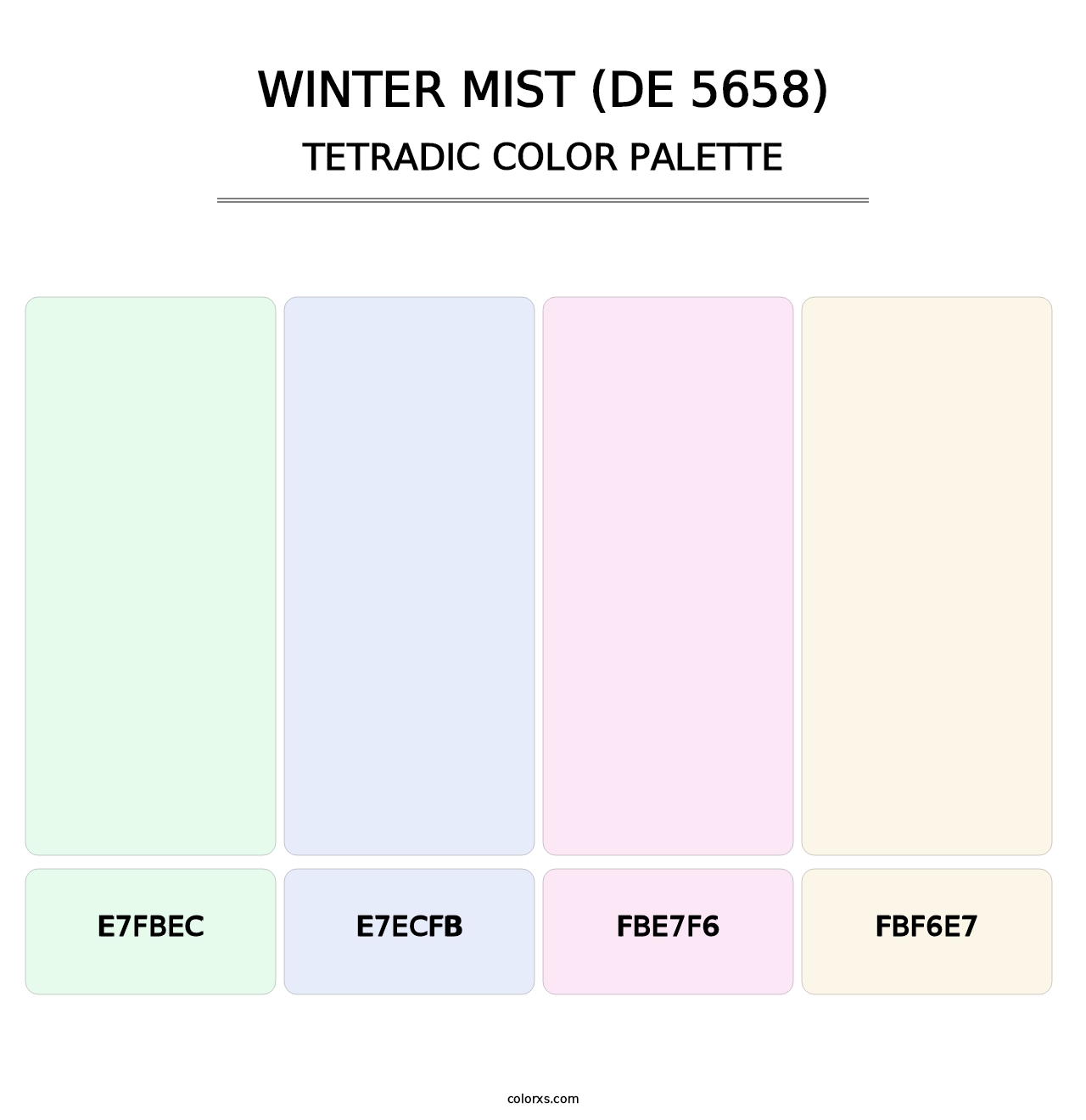 Winter Mist (DE 5658) - Tetradic Color Palette