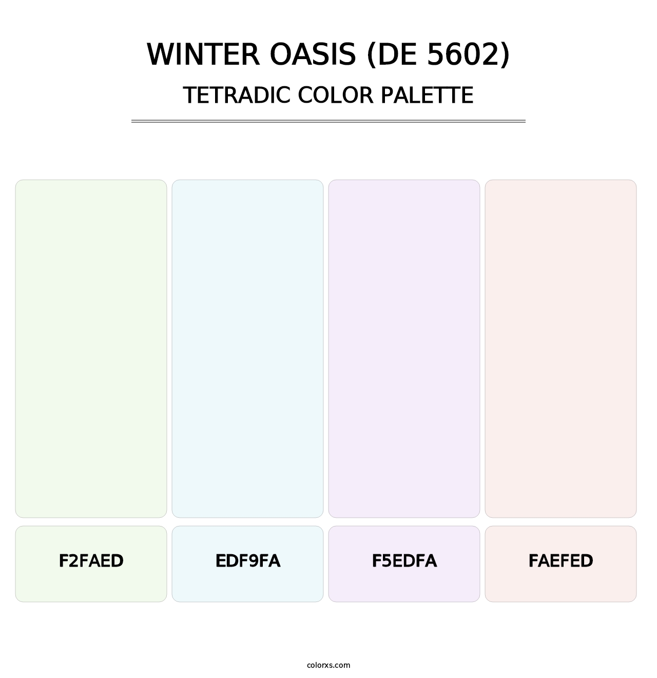Winter Oasis (DE 5602) - Tetradic Color Palette