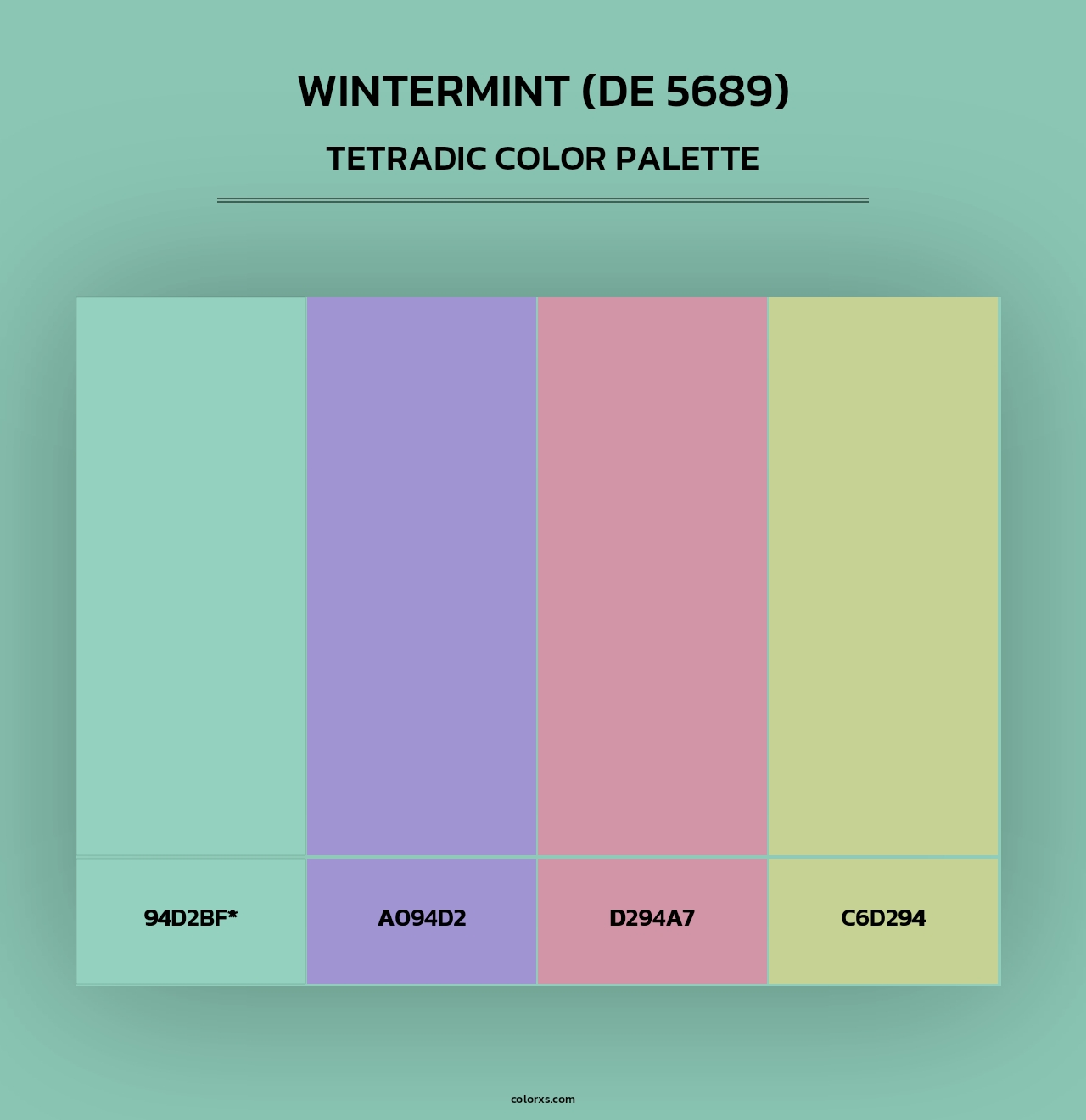 Wintermint (DE 5689) - Tetradic Color Palette