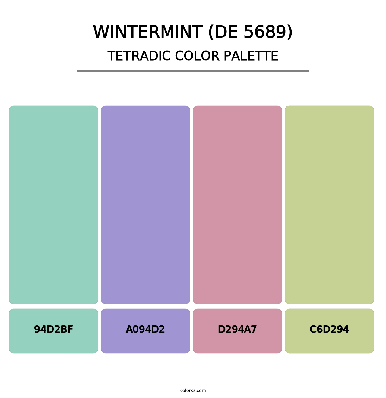 Wintermint (DE 5689) - Tetradic Color Palette