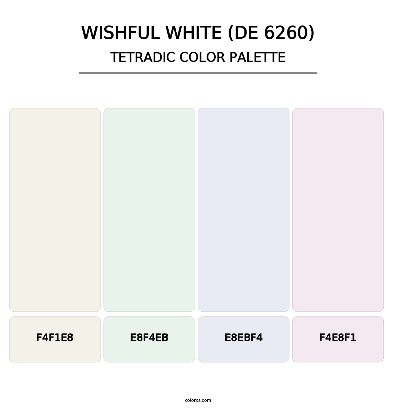 Wishful White (DE 6260) - Tetradic Color Palette