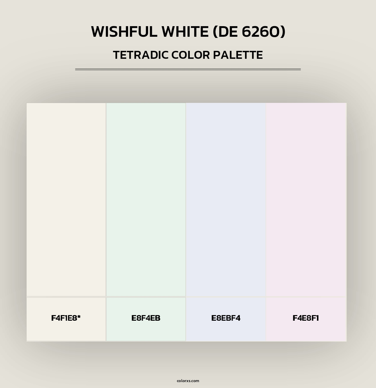 Wishful White (DE 6260) - Tetradic Color Palette