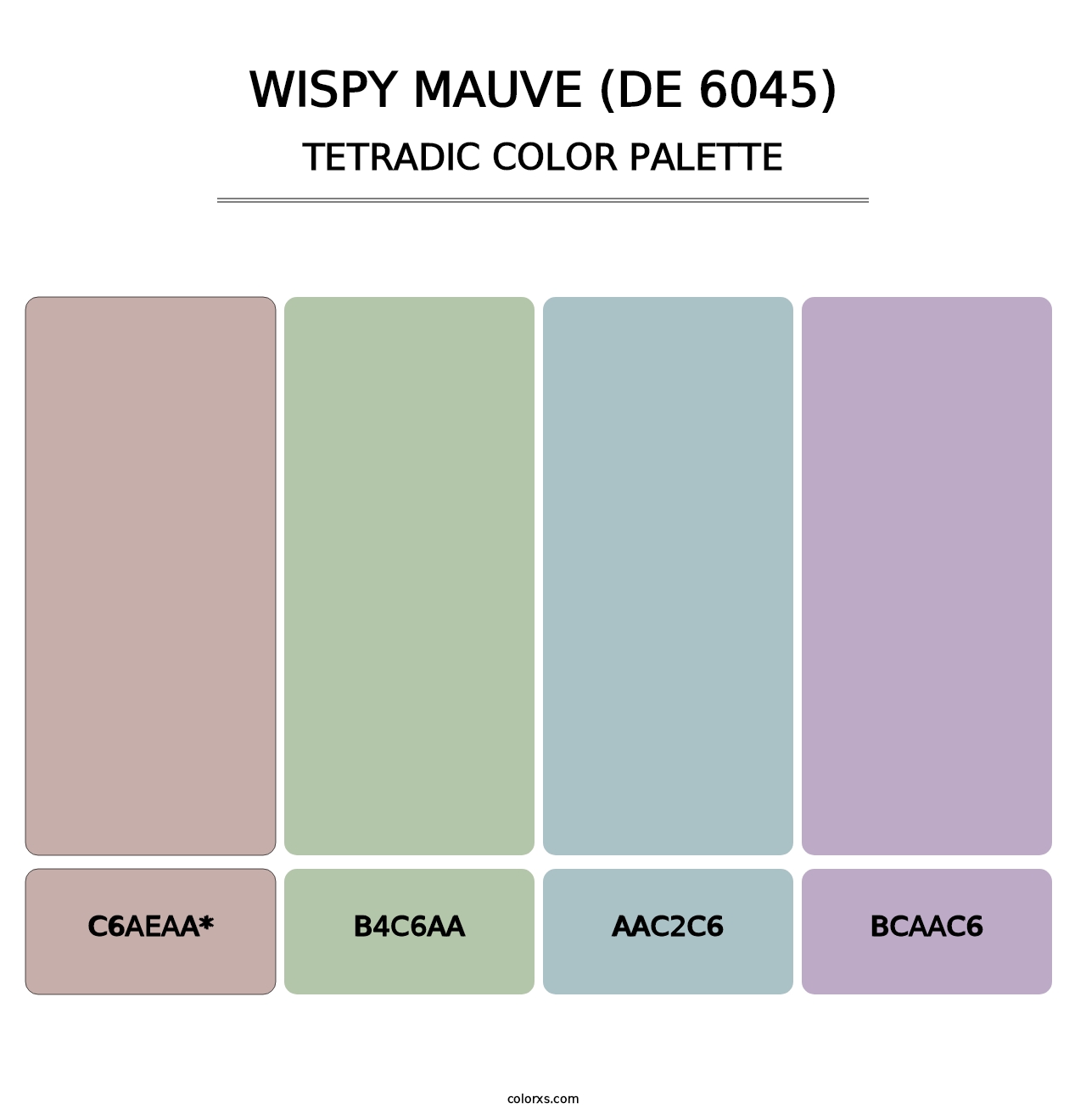 Wispy Mauve (DE 6045) - Tetradic Color Palette