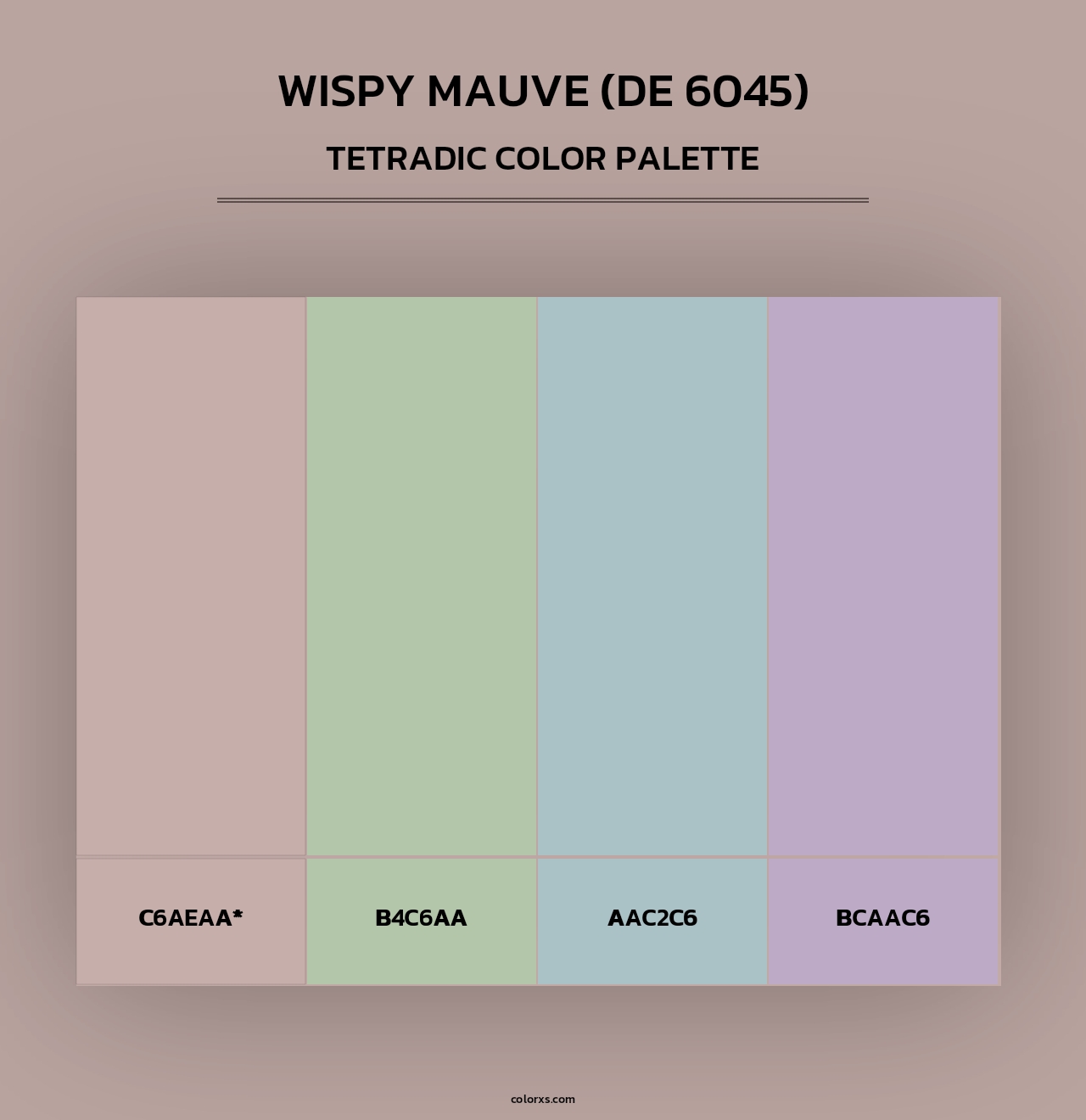 Wispy Mauve (DE 6045) - Tetradic Color Palette