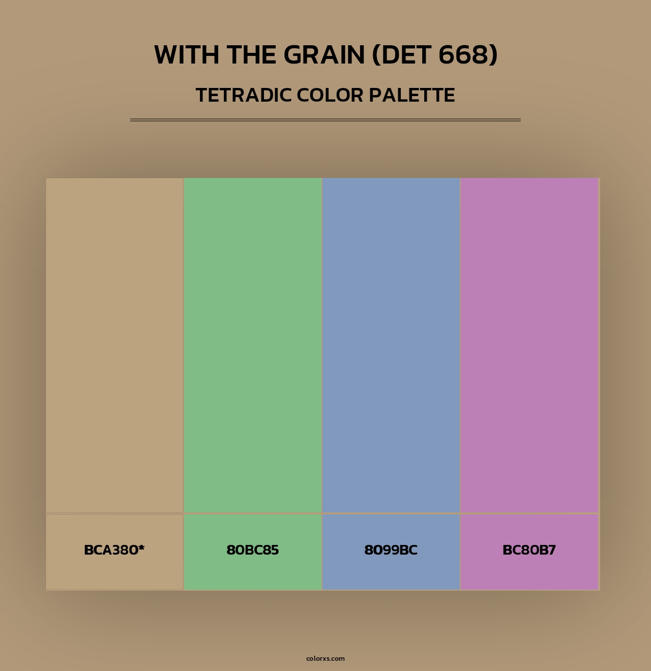 With the Grain (DET 668) - Tetradic Color Palette