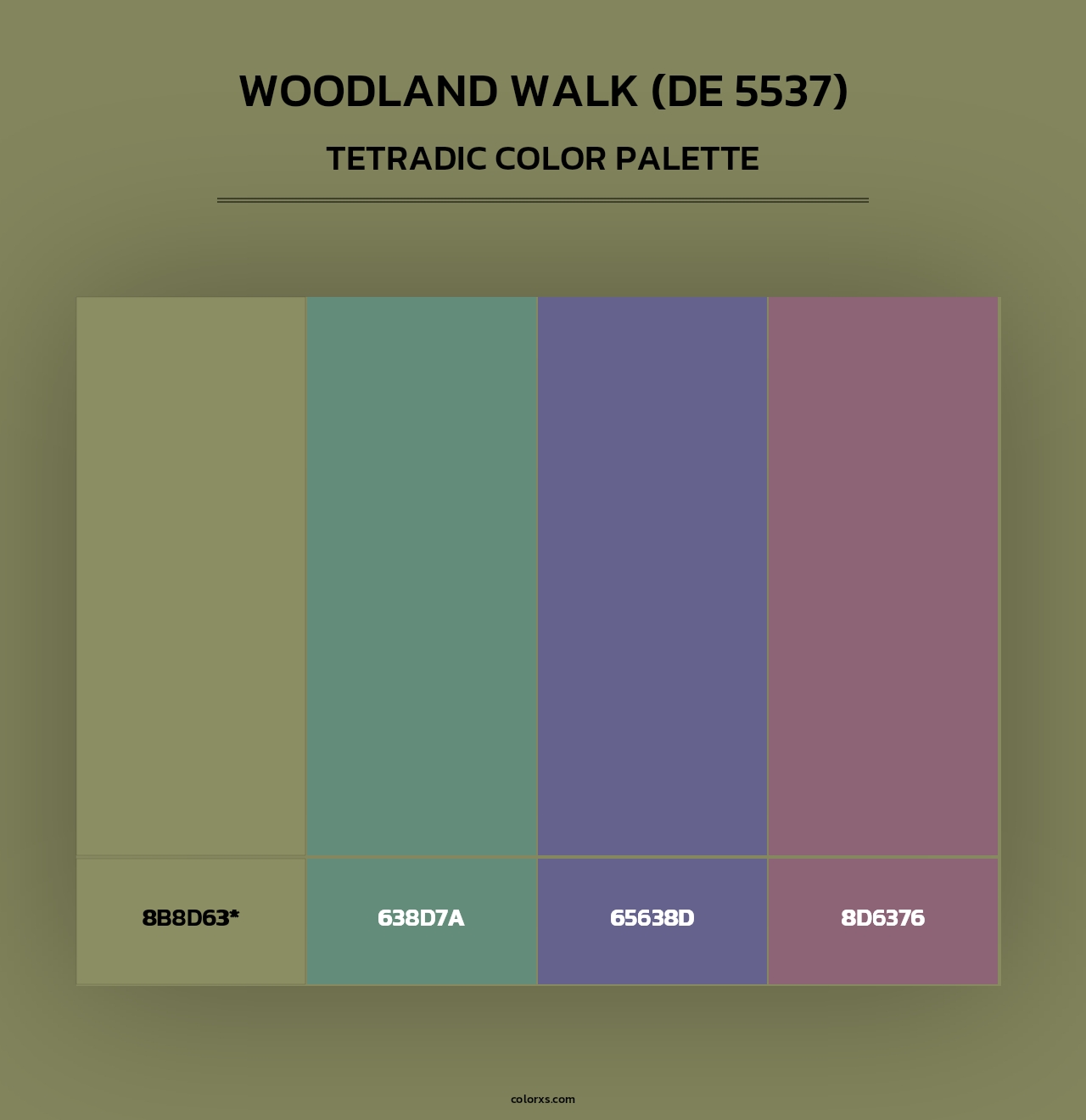 Woodland Walk (DE 5537) - Tetradic Color Palette