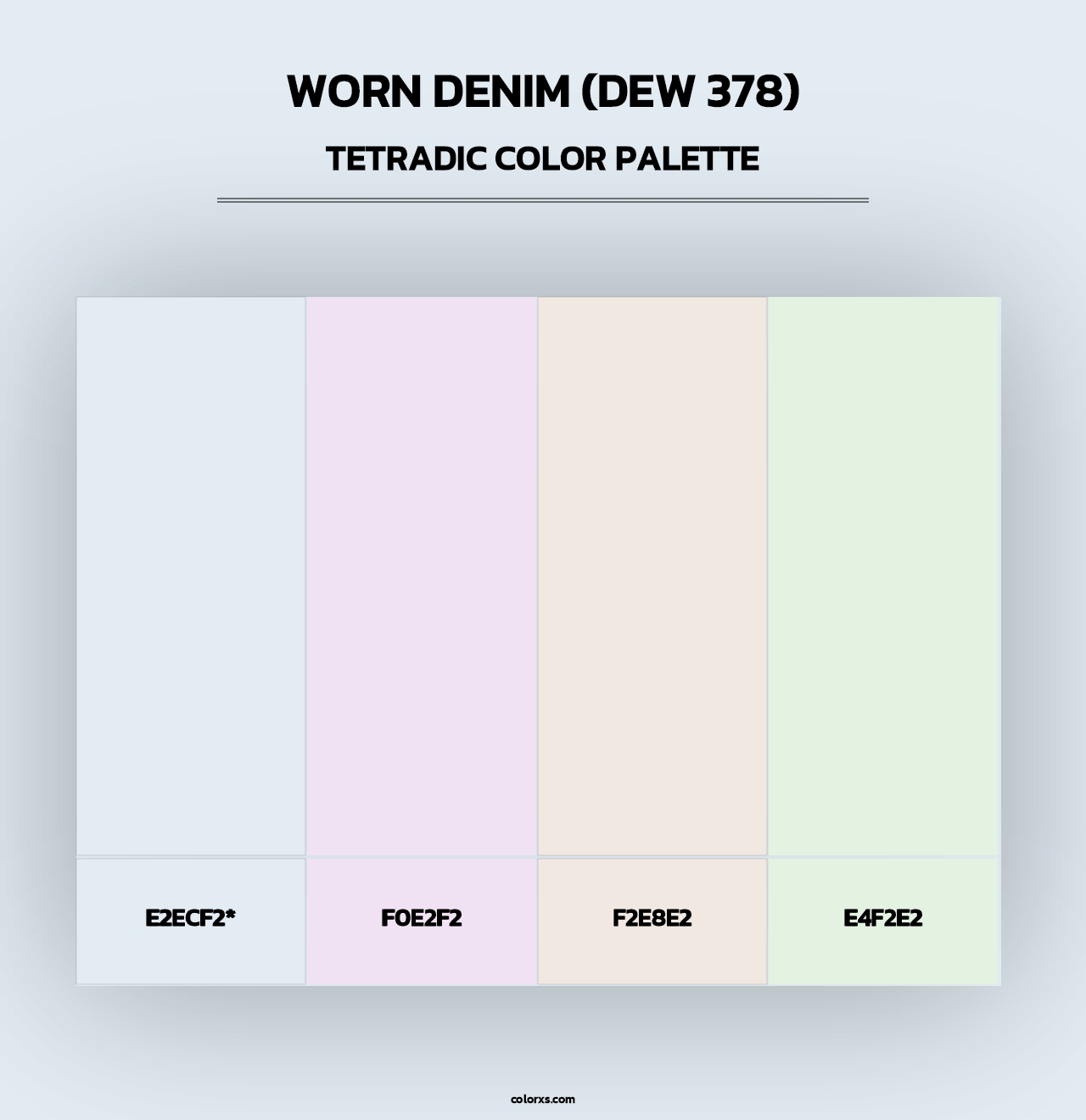 Worn Denim (DEW 378) - Tetradic Color Palette