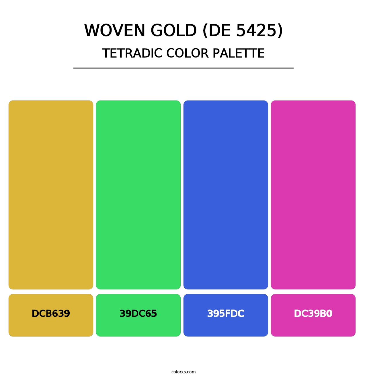 Woven Gold (DE 5425) - Tetradic Color Palette
