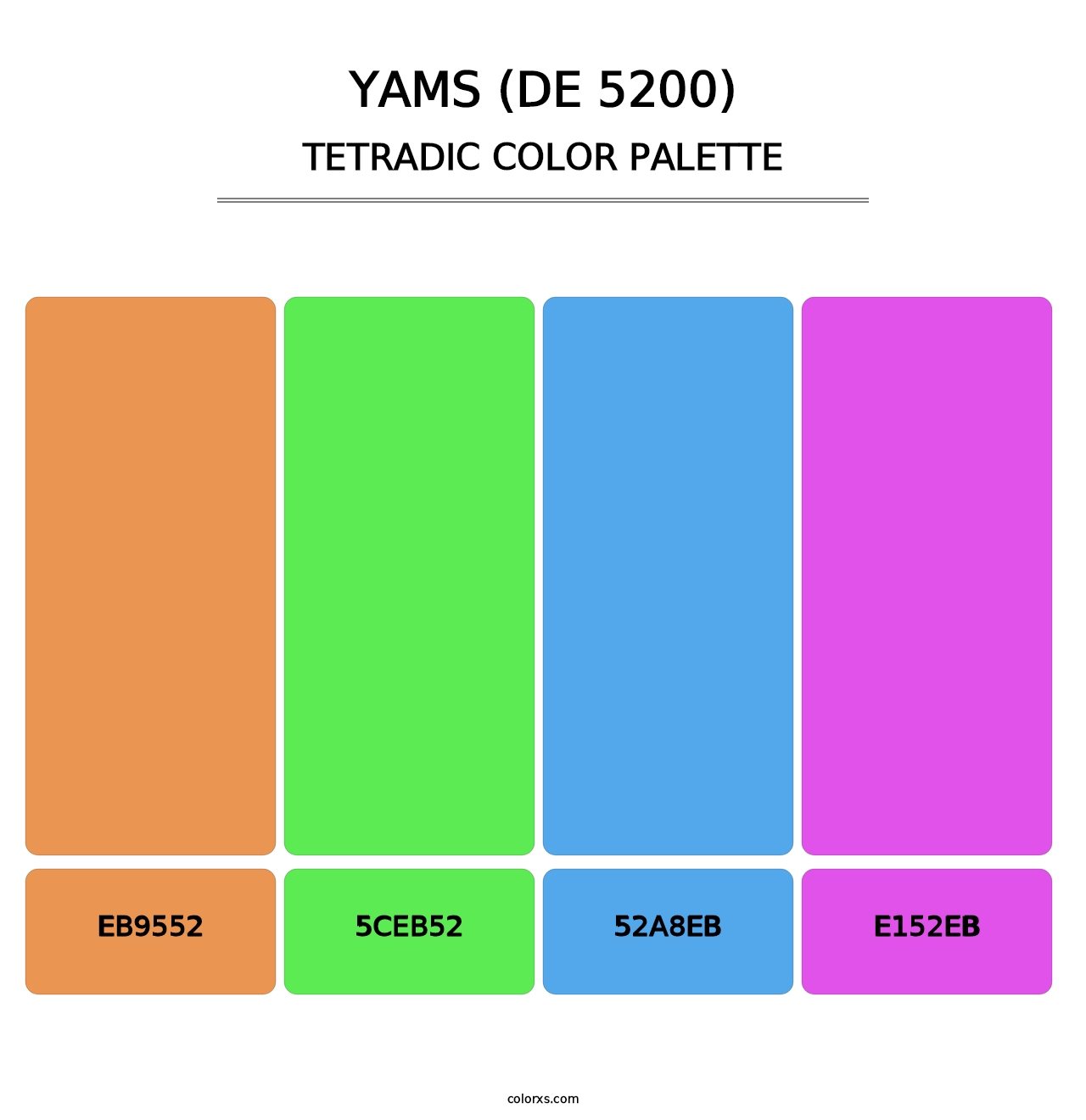Yams (DE 5200) - Tetradic Color Palette