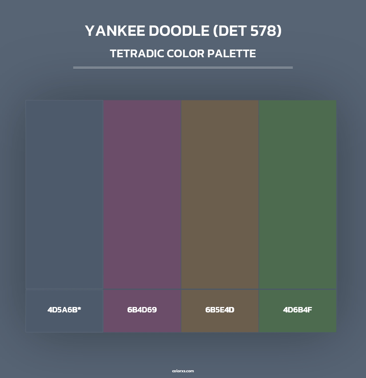 Yankee Doodle (DET 578) - Tetradic Color Palette