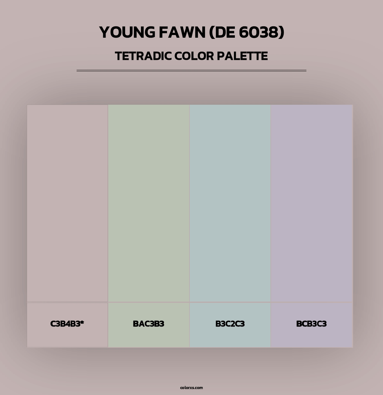 Young Fawn (DE 6038) - Tetradic Color Palette