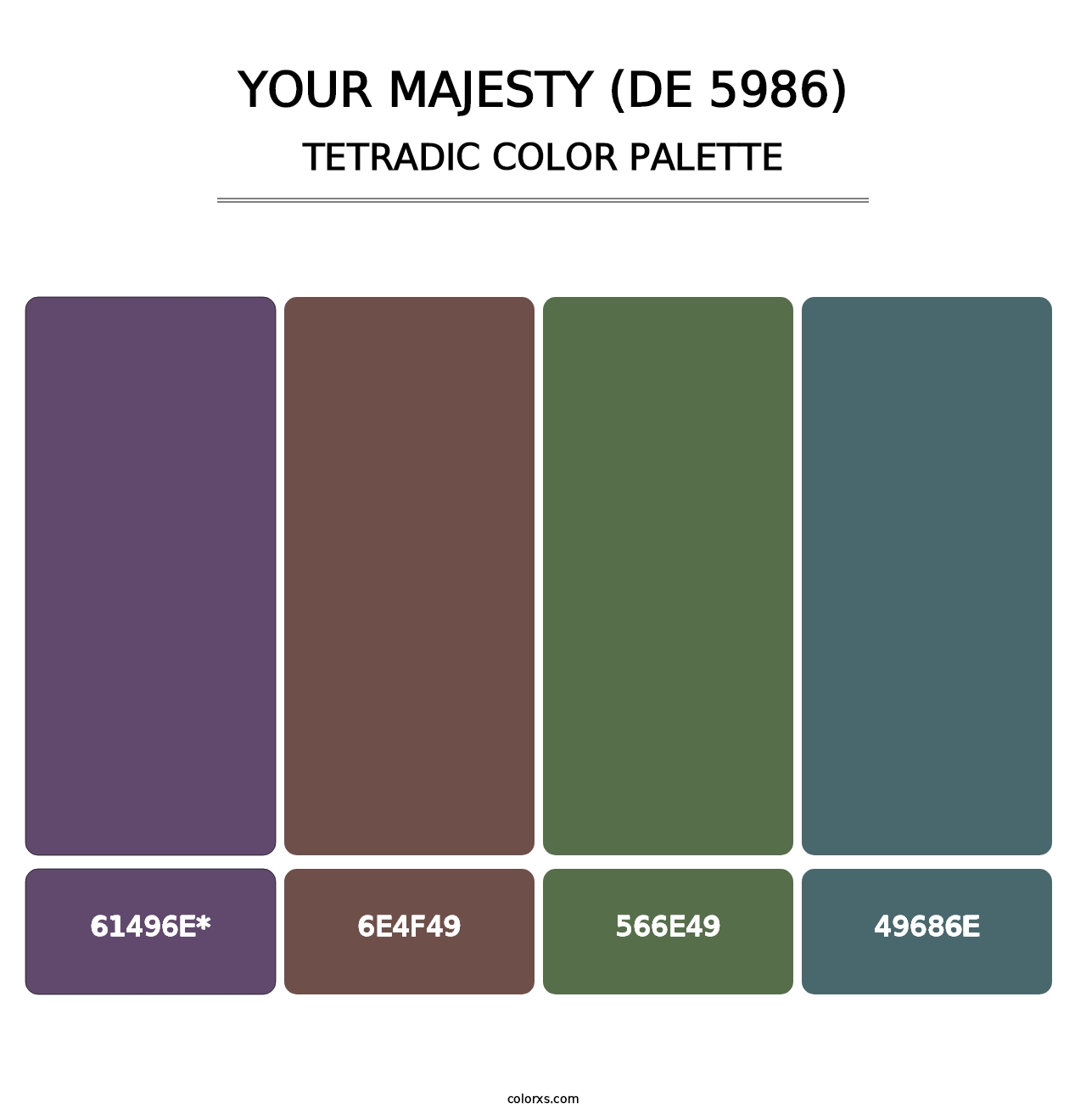Your Majesty (DE 5986) - Tetradic Color Palette