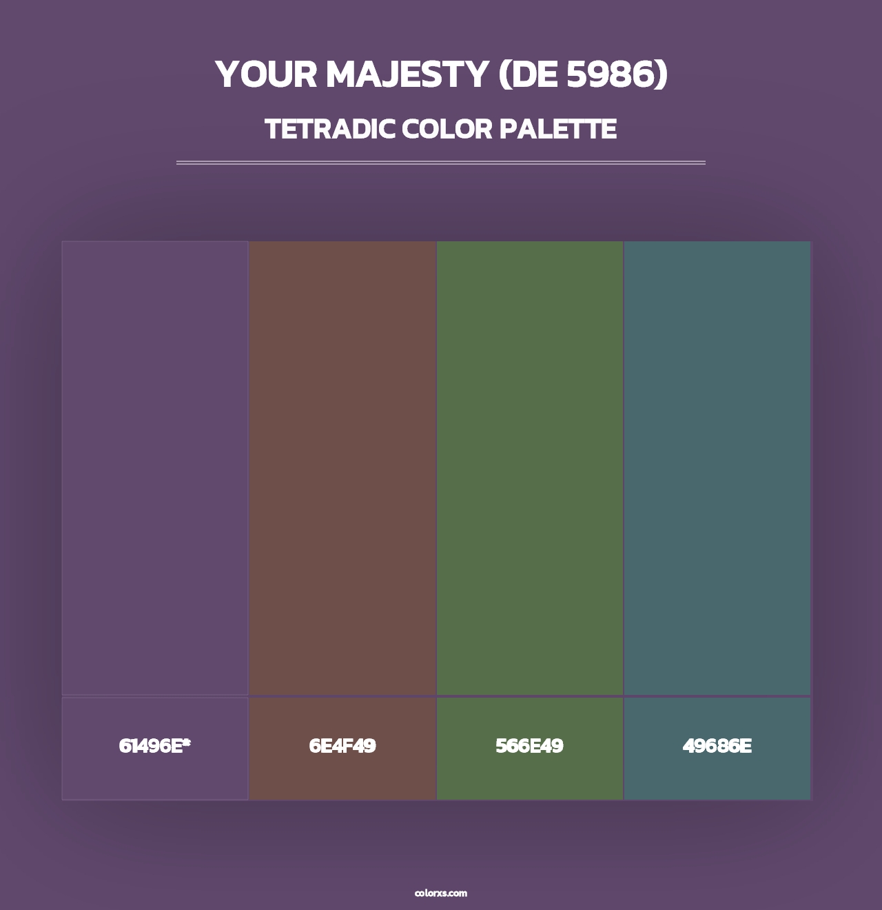 Your Majesty (DE 5986) - Tetradic Color Palette