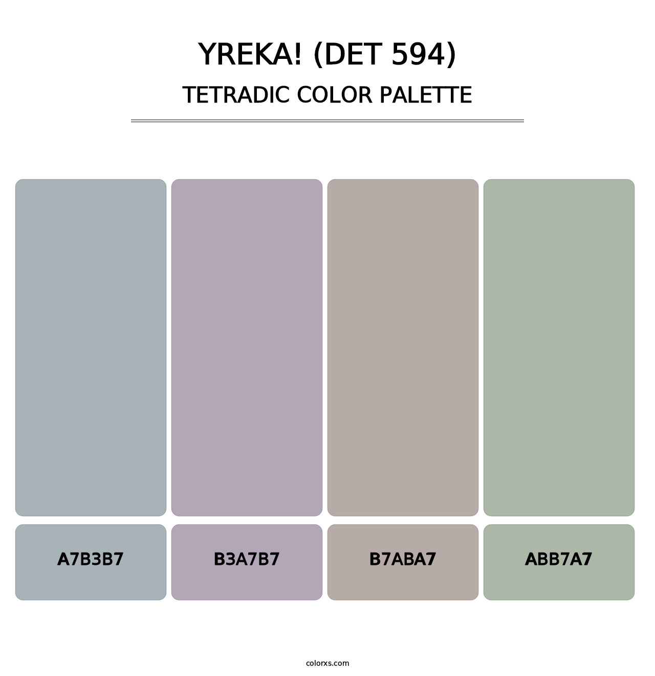 Yreka! (DET 594) - Tetradic Color Palette