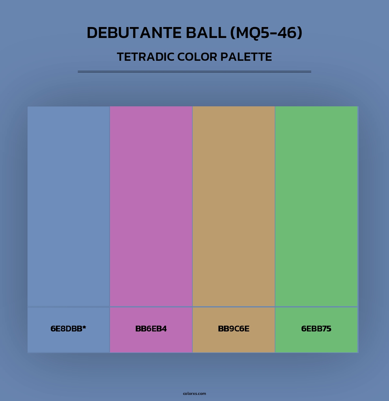 Debutante Ball (MQ5-46) - Tetradic Color Palette