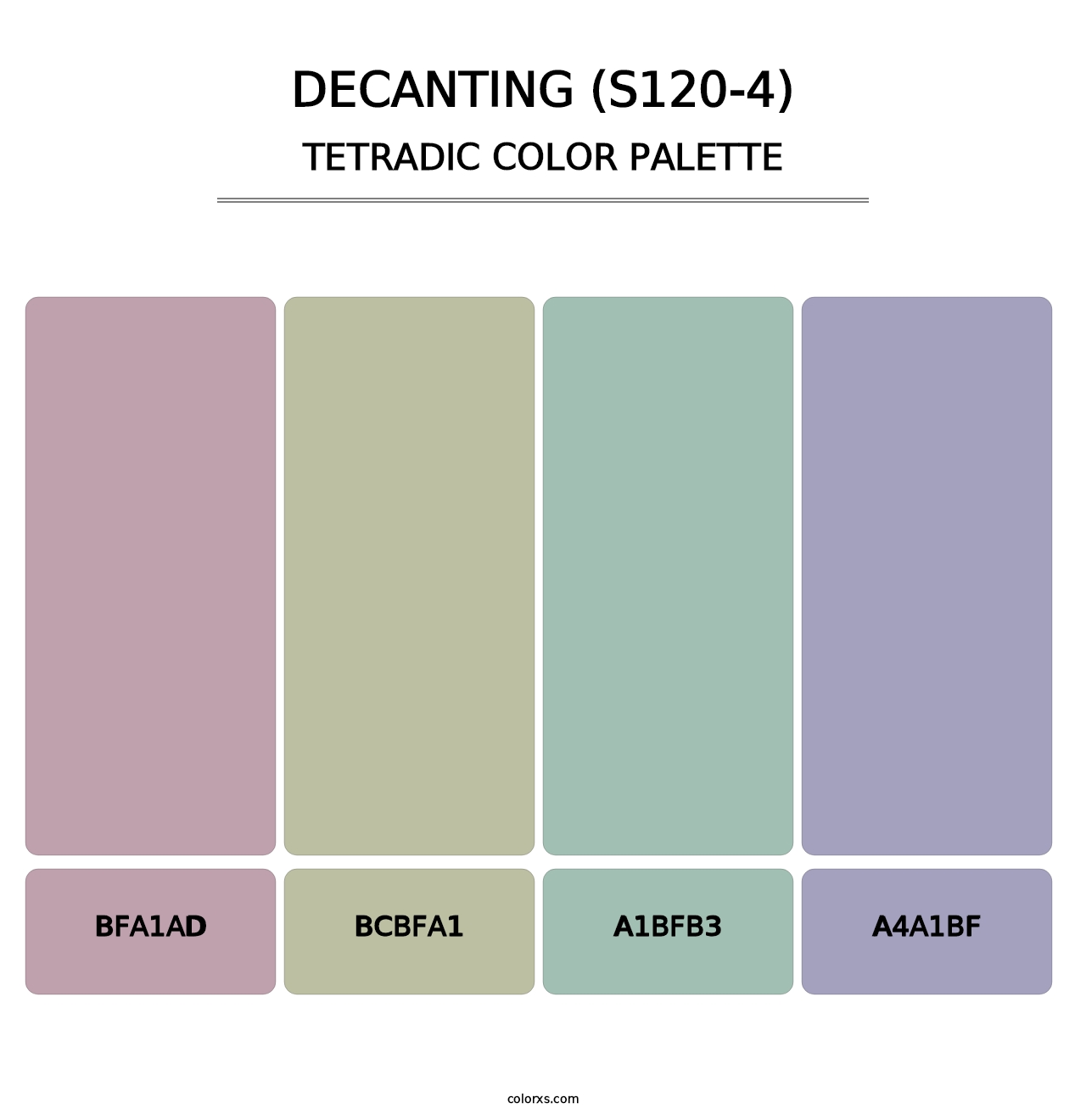 Decanting (S120-4) - Tetradic Color Palette