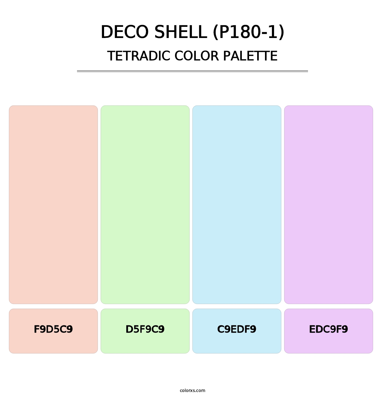 Deco Shell (P180-1) - Tetradic Color Palette