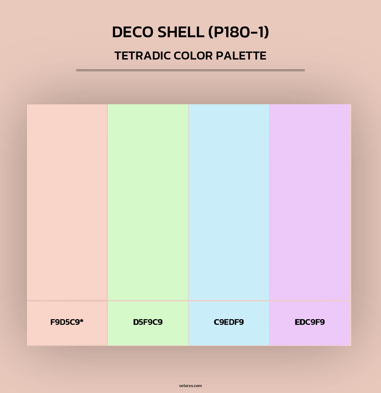 Deco Shell (P180-1) - Tetradic Color Palette