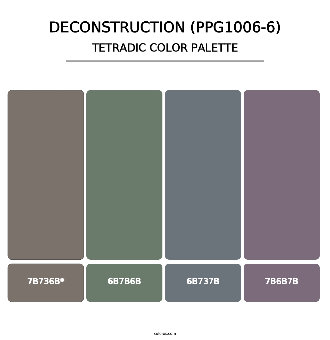 Deconstruction (PPG1006-6) - Tetradic Color Palette