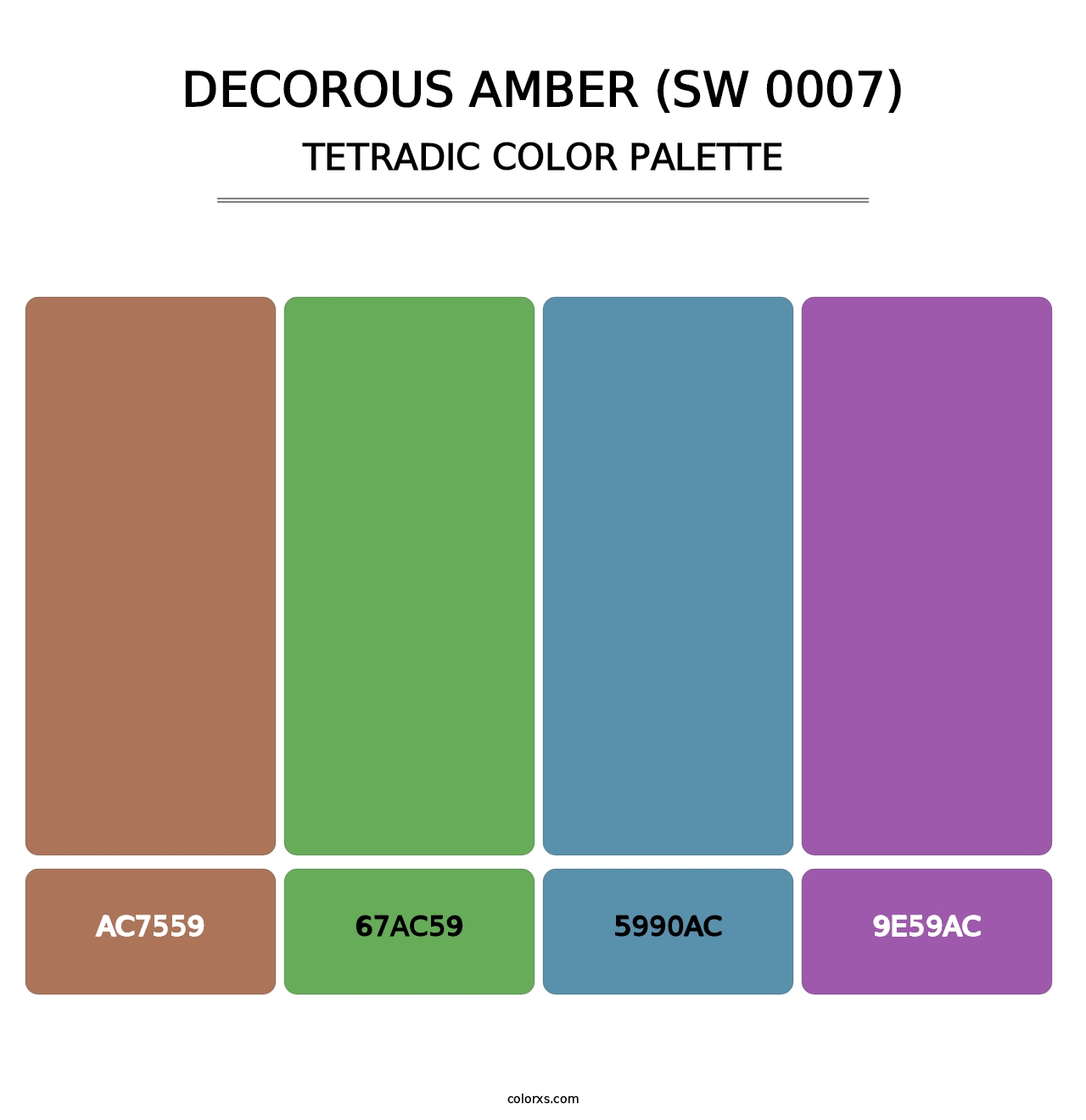 Decorous Amber (SW 0007) - Tetradic Color Palette