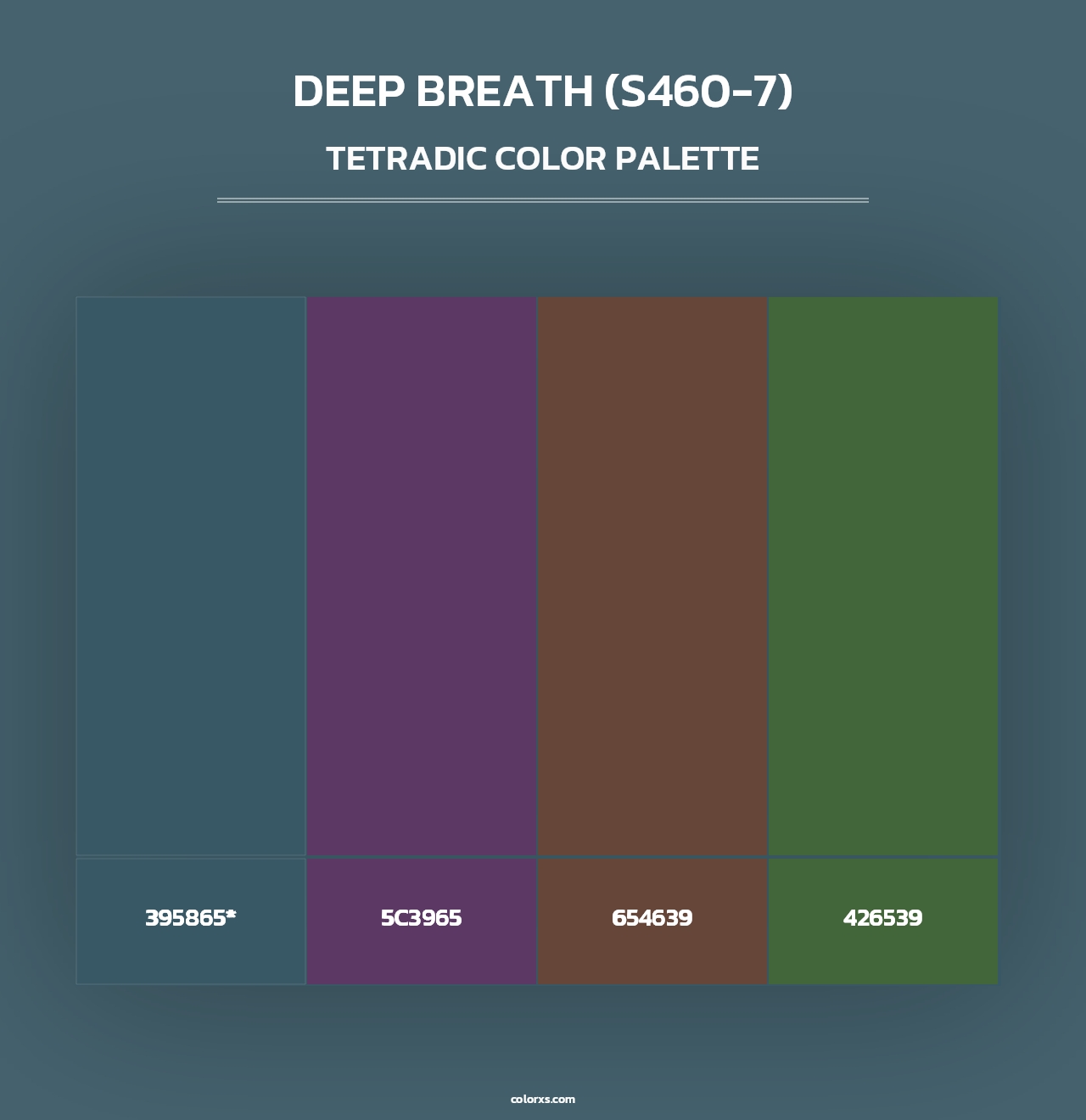Deep Breath (S460-7) - Tetradic Color Palette