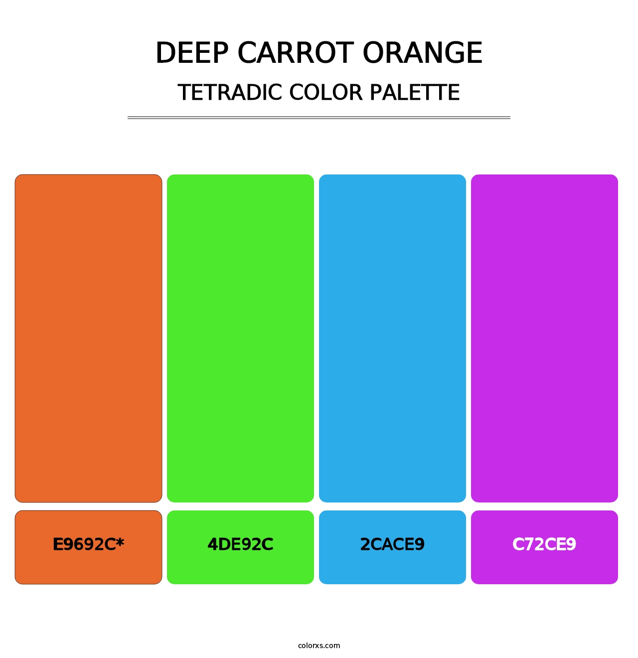 Deep Carrot Orange - Tetradic Color Palette