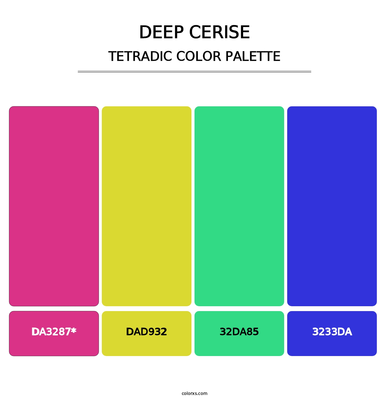 Deep Cerise - Tetradic Color Palette