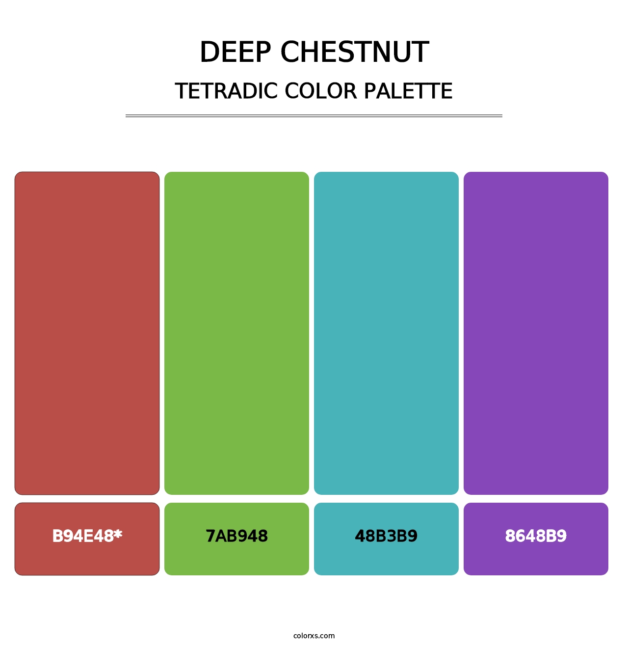 Deep Chestnut - Tetradic Color Palette