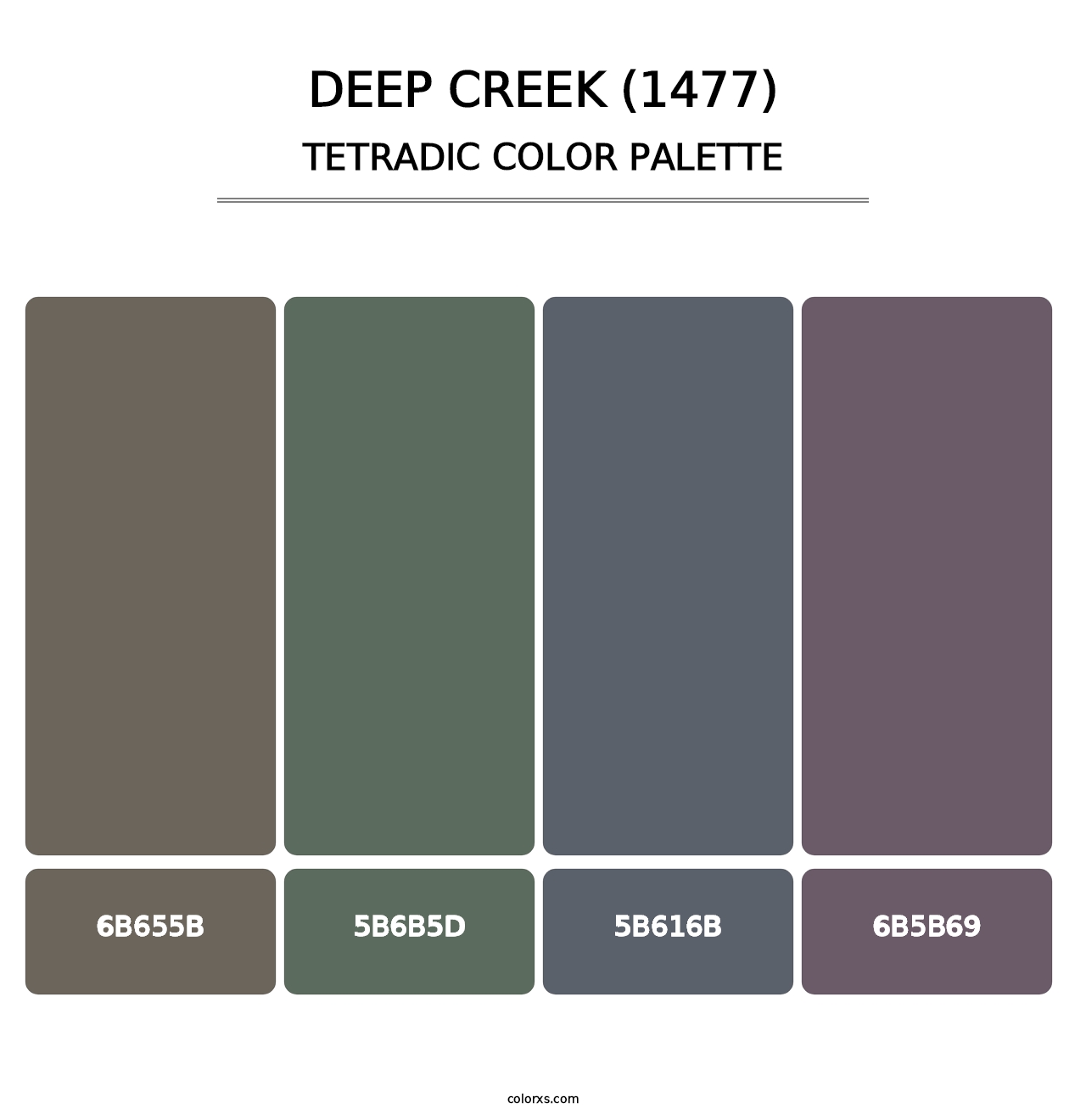 Deep Creek (1477) - Tetradic Color Palette