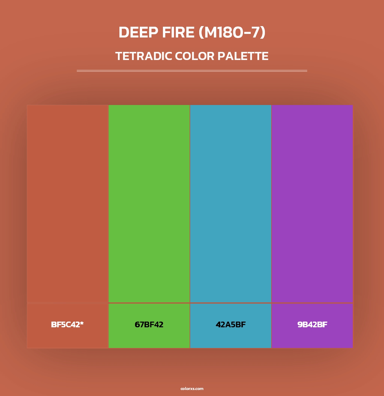 Deep Fire (M180-7) - Tetradic Color Palette