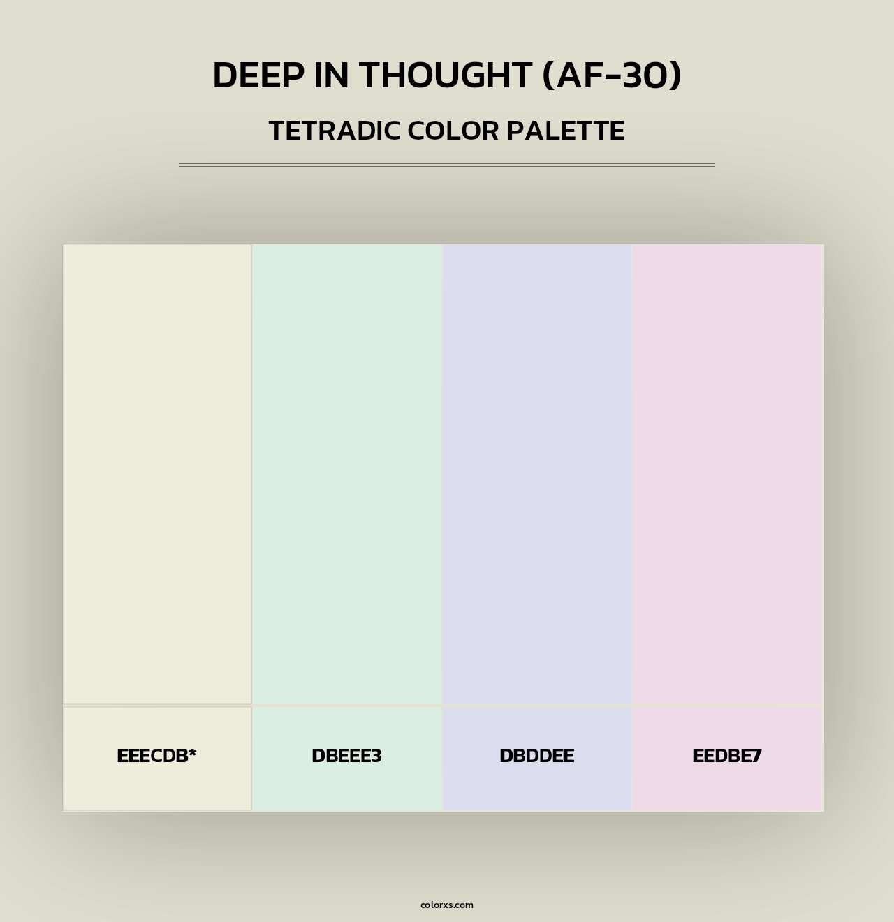 Deep in Thought (AF-30) - Tetradic Color Palette