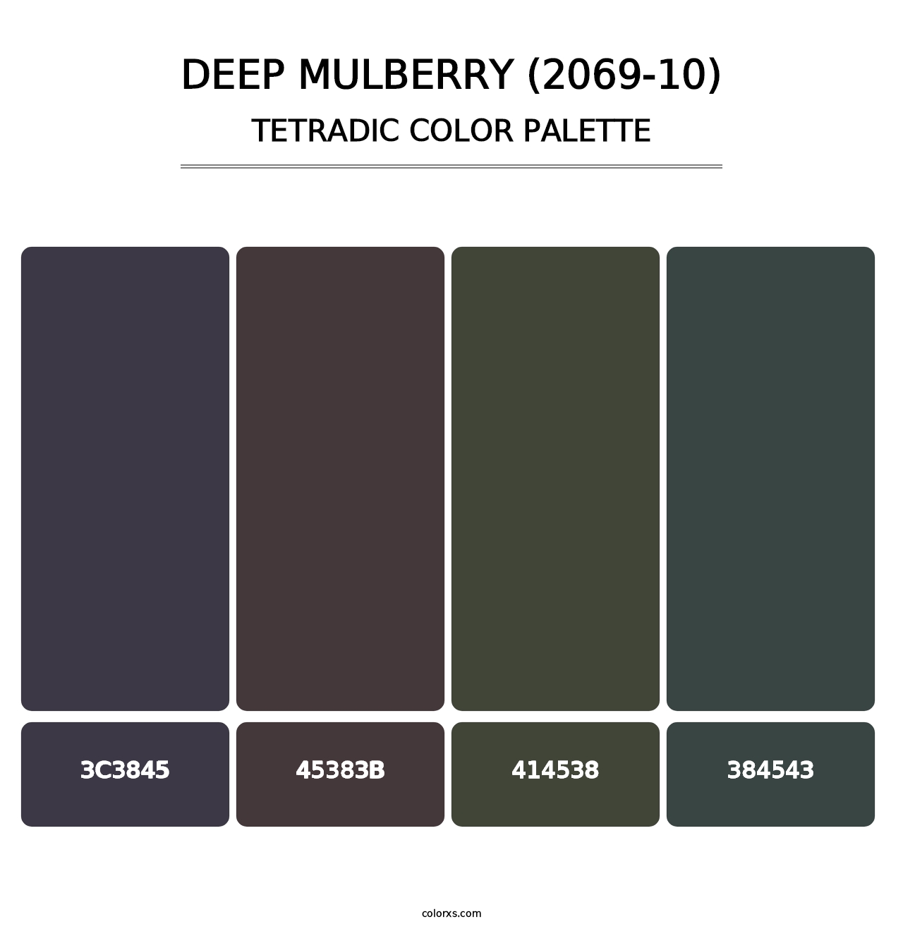Deep Mulberry (2069-10) - Tetradic Color Palette