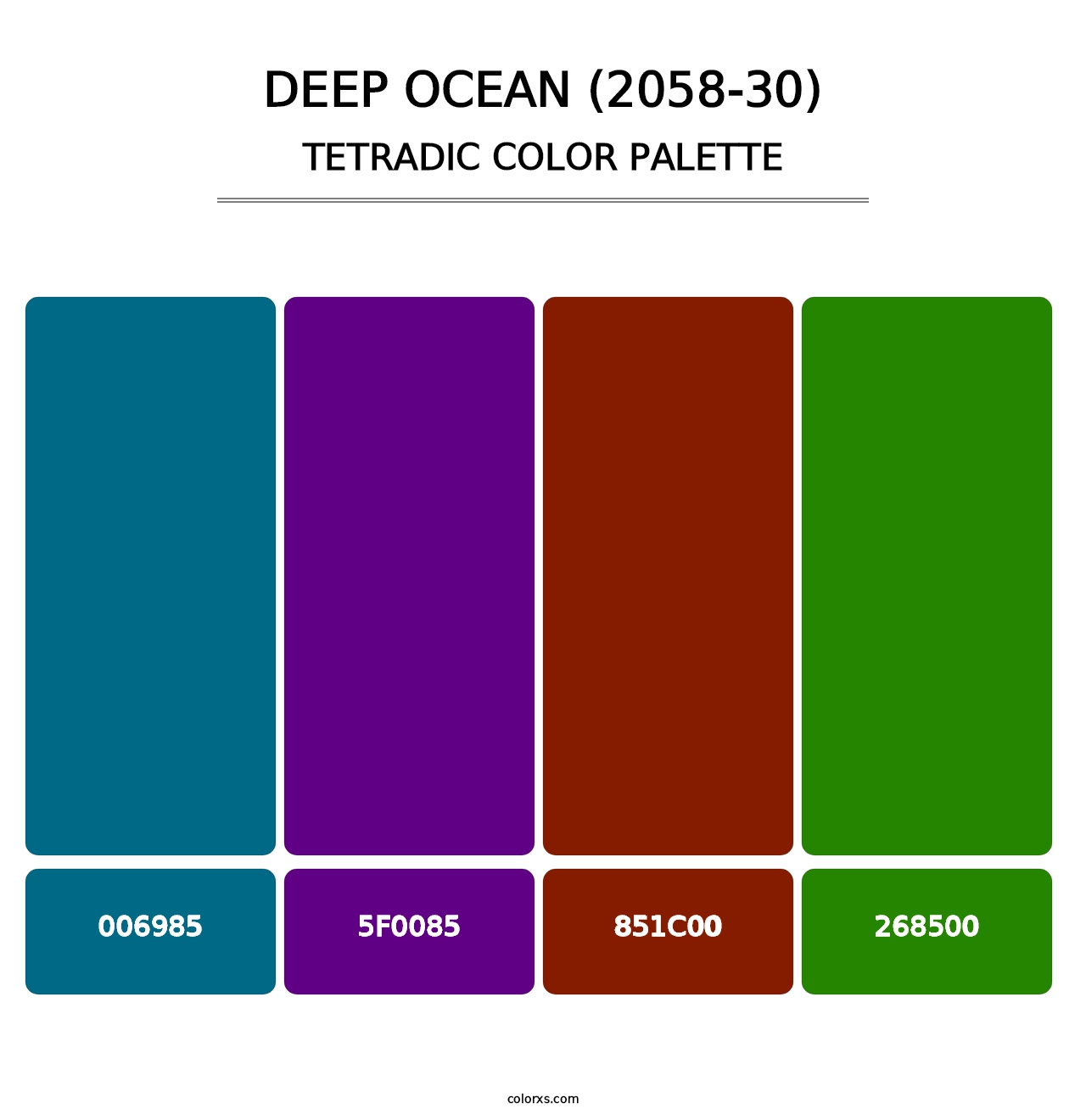Deep Ocean (2058-30) - Tetradic Color Palette
