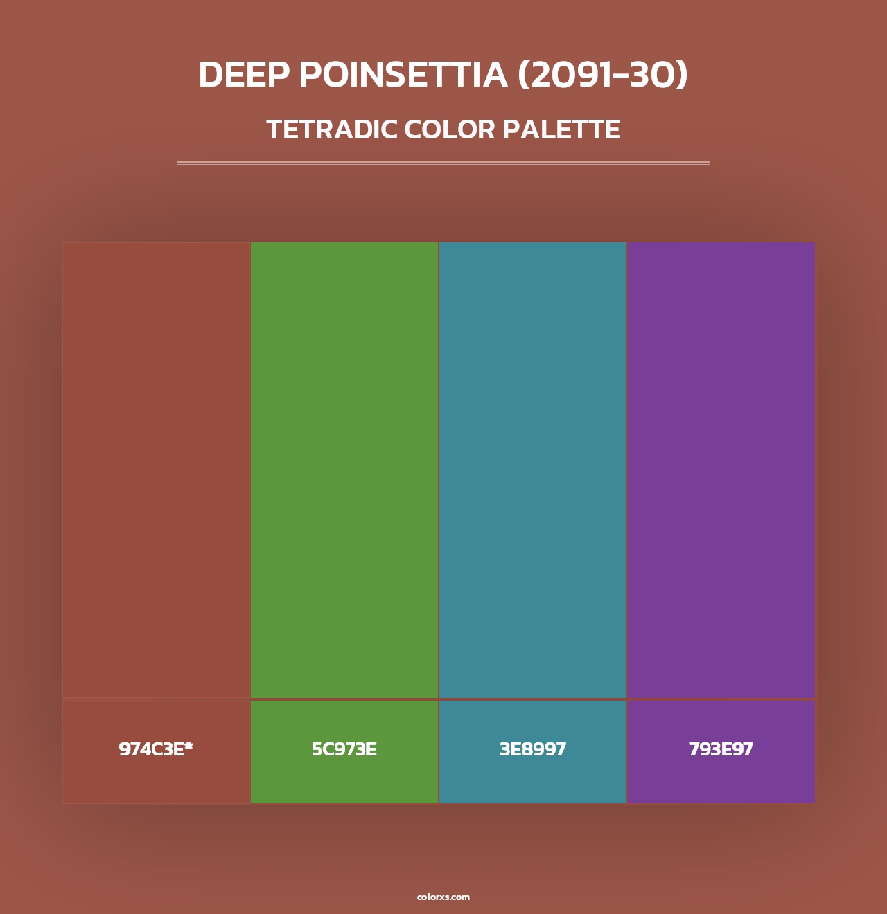 Deep Poinsettia (2091-30) - Tetradic Color Palette