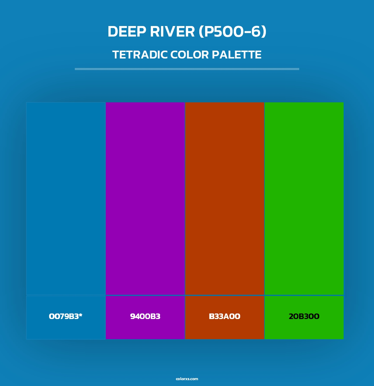 Deep River (P500-6) - Tetradic Color Palette