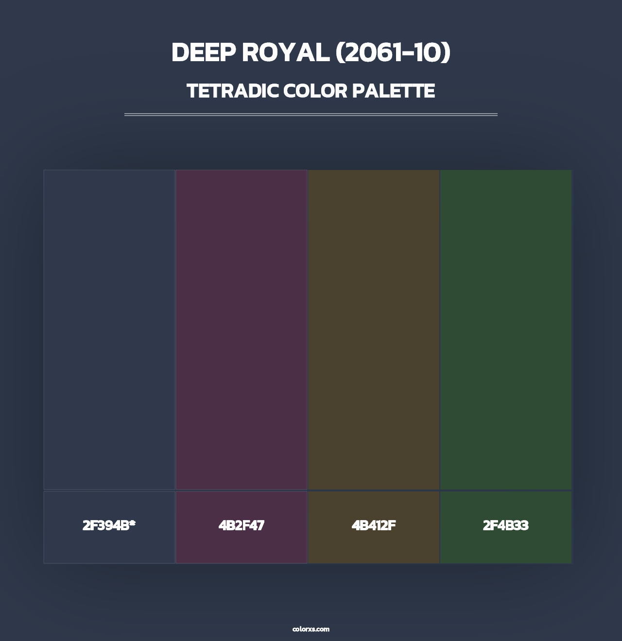 Deep Royal (2061-10) - Tetradic Color Palette
