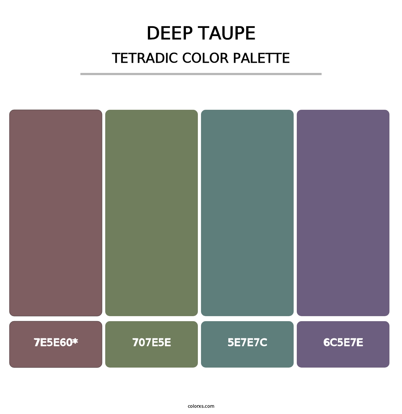 Deep Taupe - Tetradic Color Palette